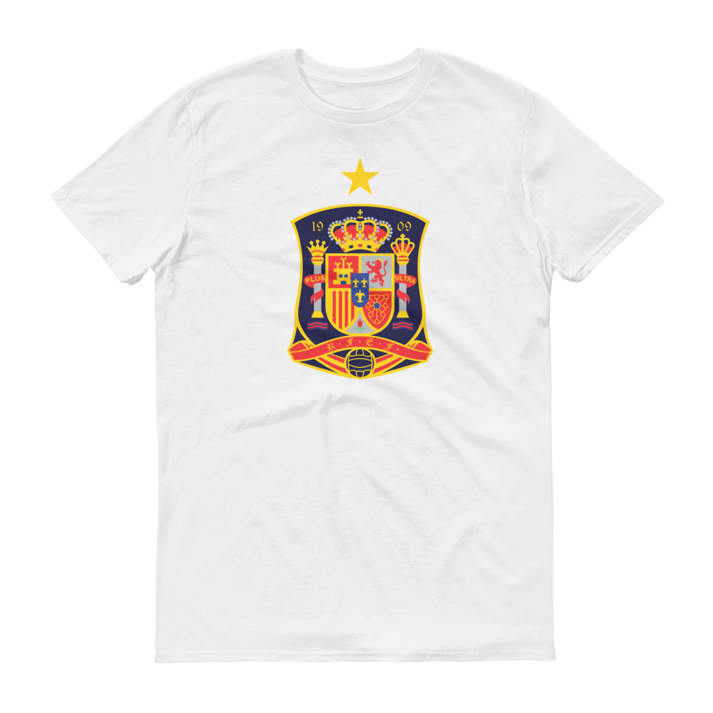 Spain National Soccer Team Men's Tshirt Futball Designs