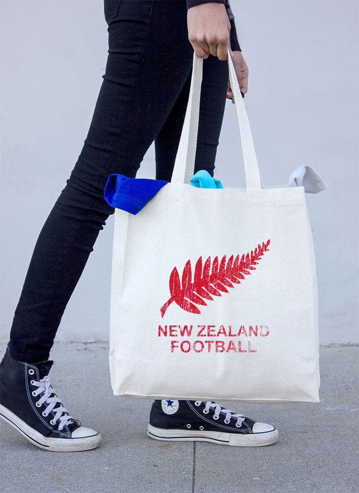 New Zealand National Soccer Team Tote Bag Futball Designs